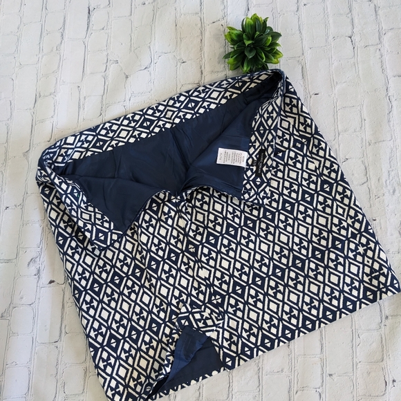 MARIO SERRANI Italy Geometric Lined Stretch Short Skirt - Picture 4 of 9